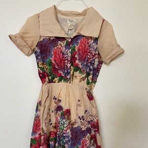 Flower shirt dress xsmall xs